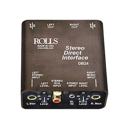 Rolls Rolls DB24 Stereo Direct Interface with Dual 1/4 Inputs DB24